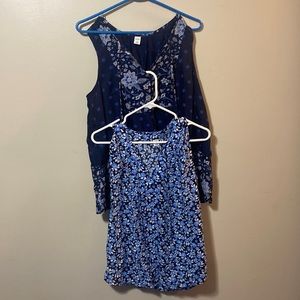 Two Old Navy Sleeveless Blouses